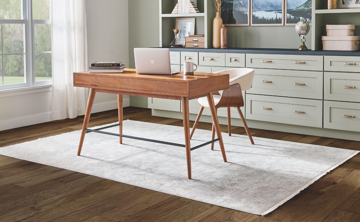 area rug in a San Antonio, TX, home office