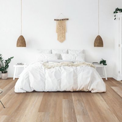 luxury vinyl plank floors in a bright San Antonio TX bedroom
